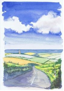 Road to Hartland; available to buy; see Paintings for sale at the top of the menu on the right